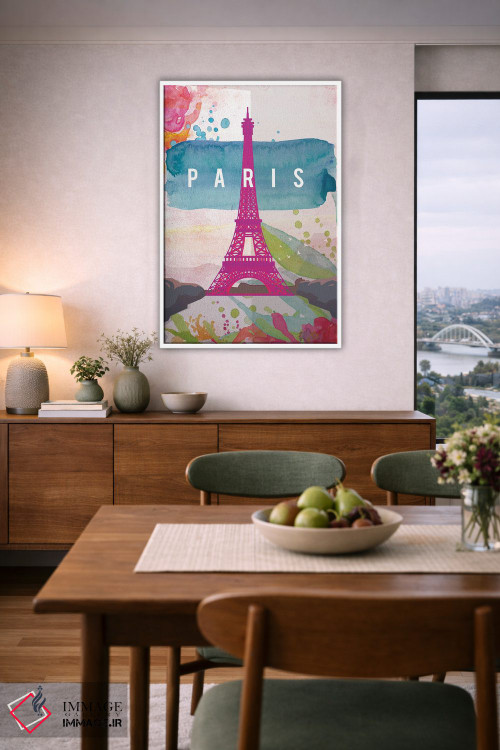 تابلو مدرن پوستر سفر پاریس اثر ناتالی رایان - D5W