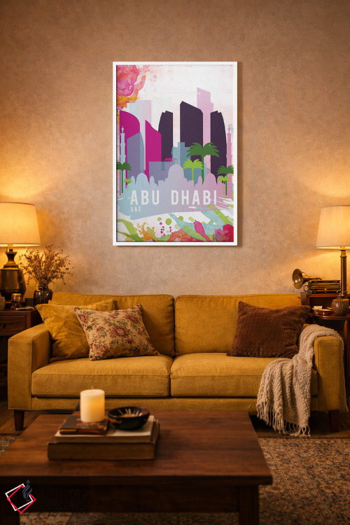 تابلو مدرن پوستر سفر ابوظبی اثر ناتالی رایان - D3W