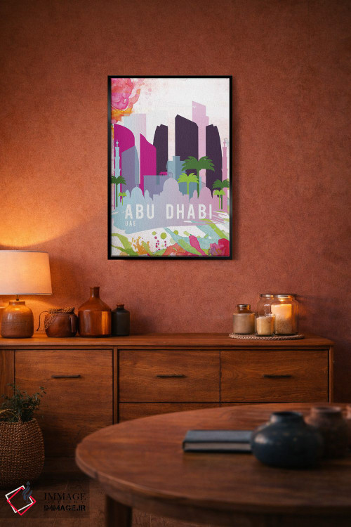 تابلو مدرن پوستر سفر ابوظبی اثر ناتالی رایان - D4B