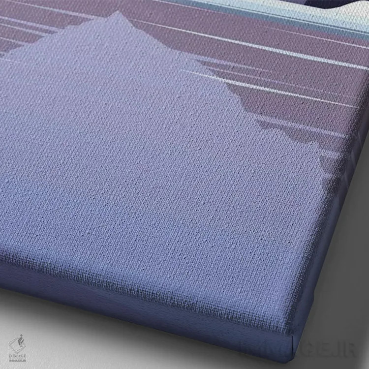 تابلو مدرن پوستر سفر نیوزیلند اثر ناتالی رایان - نمای نزدیک بافت بوم