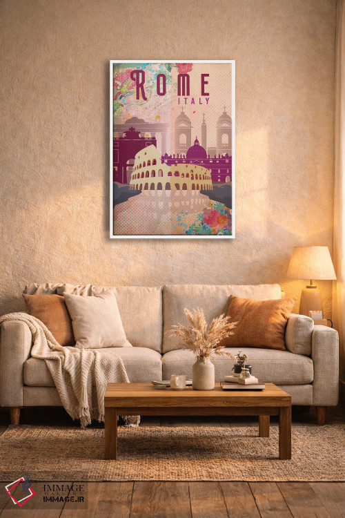تابلو مدرن پوستر سفر رم اثر ناتالی رایان - D4W