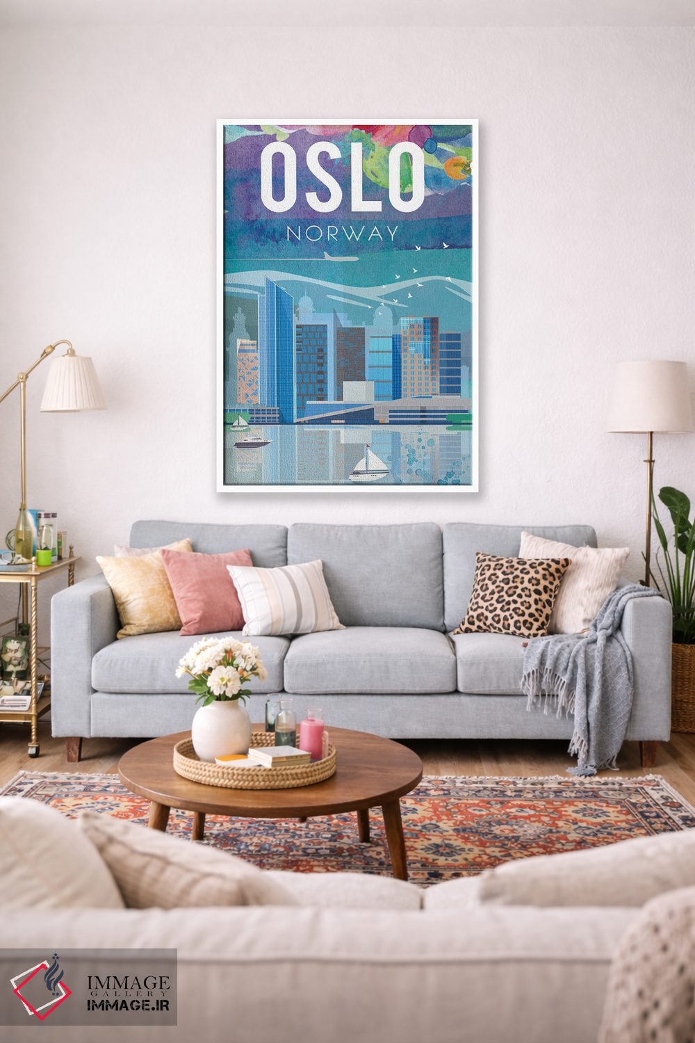 تابلو مدرن پوستر سفر اسلو اثر ناتالی رایان - D1W