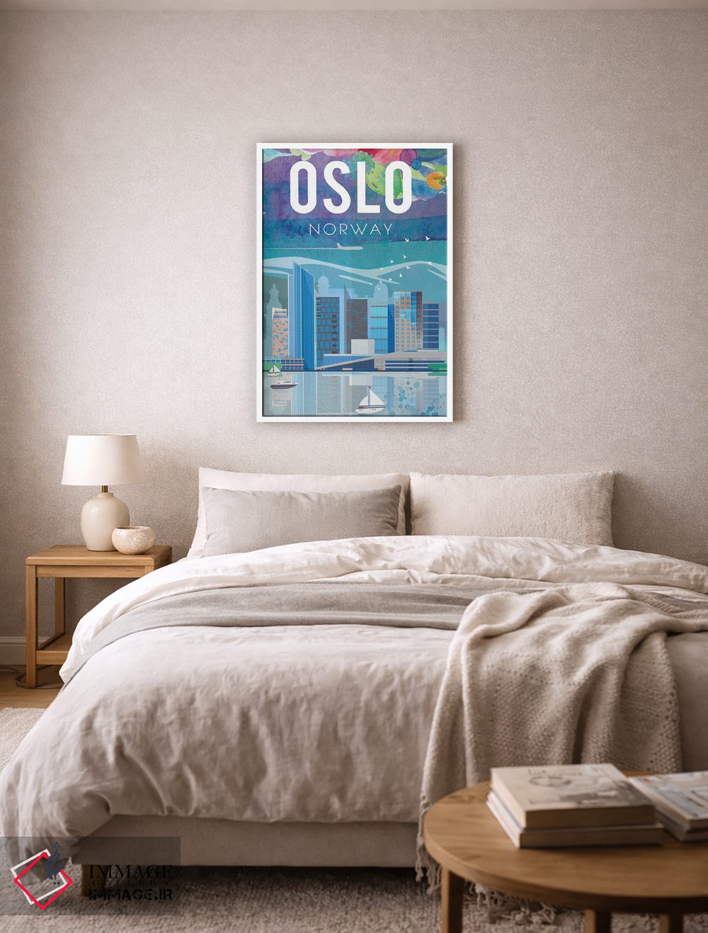 تابلو مدرن پوستر سفر اسلو اثر ناتالی رایان - D5W