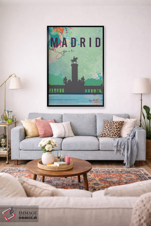 تابلو مدرن پوستر سفر به مادرید اثر ناتالی رایان - D1B