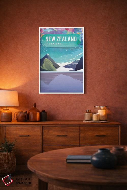 تابلو مدرن پوستر سفر نیوزیلند اثر ناتالی رایان - D2W