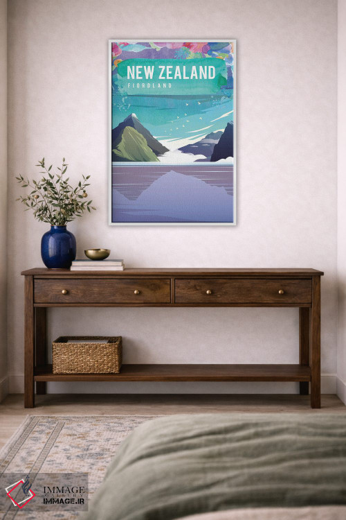 تابلو مدرن پوستر سفر نیوزیلند اثر ناتالی رایان - D1W