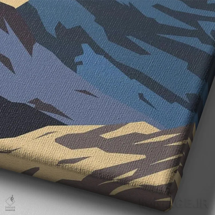 تابلو مدرن پوستر سفر به ماترهورن اثر ناتالی رایان - نمای نزدیک بافت بوم