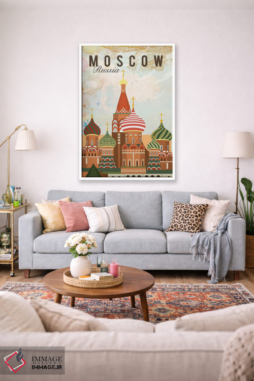 تابلو مدرن پوستر سفر مسکو اثر ناتالی رایان - D1W