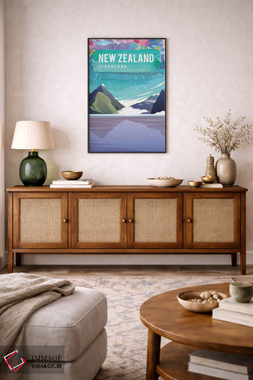 تابلو مدرن پوستر سفر نیوزیلند اثر ناتالی رایان - D4B