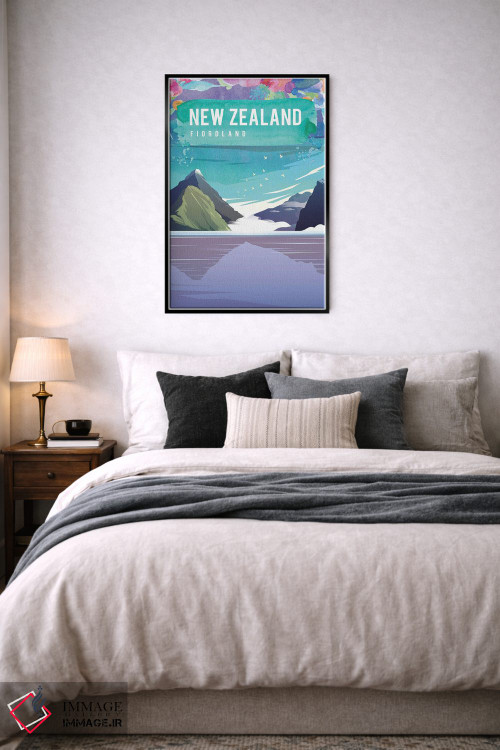 تابلو مدرن پوستر سفر نیوزیلند اثر ناتالی رایان - D6B