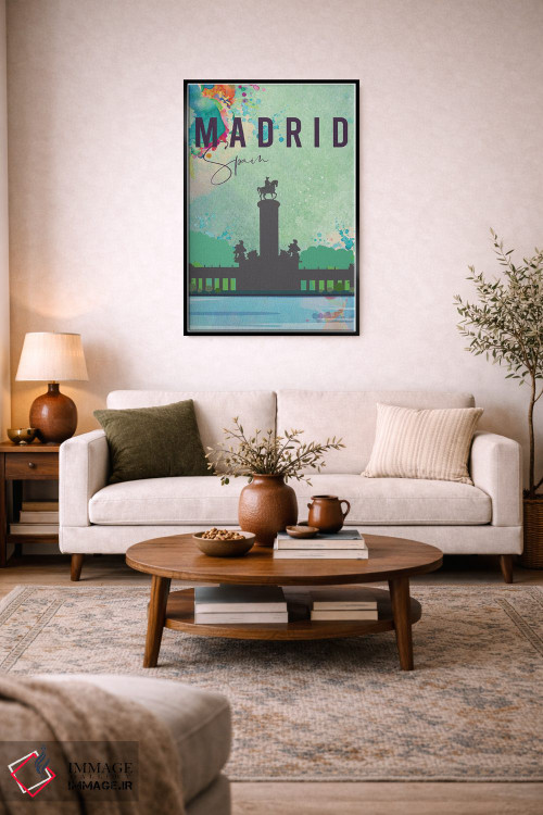 تابلو مدرن پوستر سفر به مادرید اثر ناتالی رایان - D4B