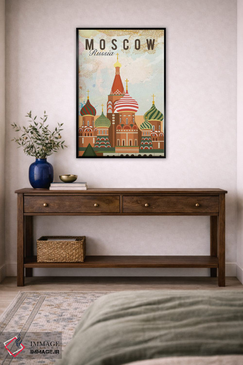 تابلو مدرن پوستر سفر مسکو اثر ناتالی رایان - D4B