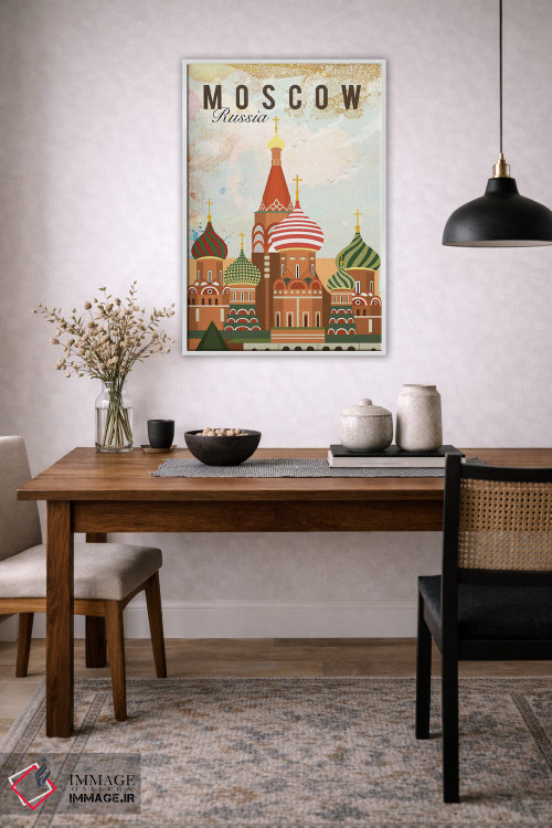 تابلو مدرن پوستر سفر مسکو اثر ناتالی رایان - D2W