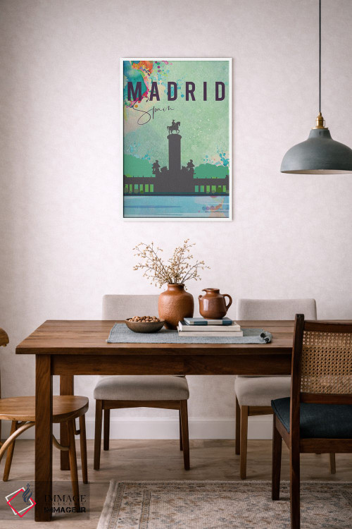تابلو مدرن پوستر سفر به مادرید اثر ناتالی رایان - D6W