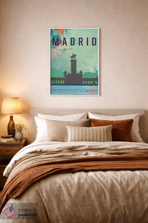 تابلو مدرن پوستر سفر به مادرید اثر ناتالی رایان - D5W