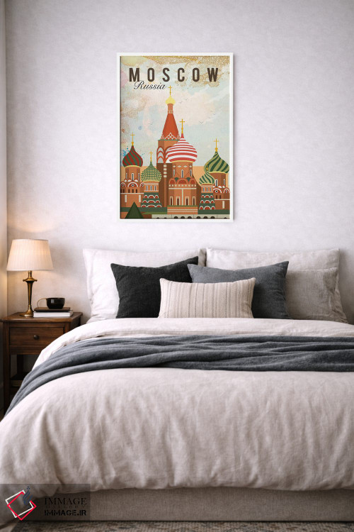 تابلو مدرن پوستر سفر مسکو اثر ناتالی رایان - D5W