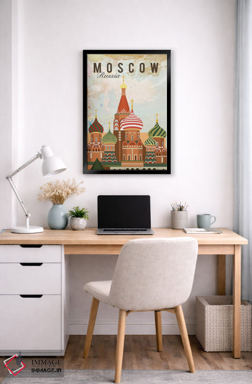 تابلو مدرن پوستر سفر مسکو اثر ناتالی رایان - D6B