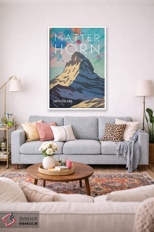 تابلو مدرن پوستر سفر به ماترهورن اثر ناتالی رایان - D1W