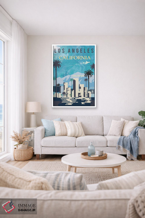 تابلو مدرن پوستر سفر به لس آنجلس اثر ناتالی رایان - D1W