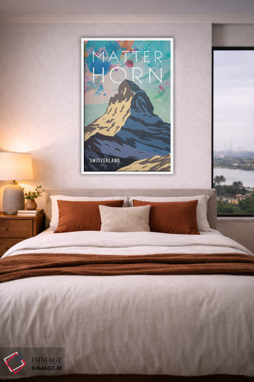 تابلو مدرن پوستر سفر به ماترهورن اثر ناتالی رایان - D3W