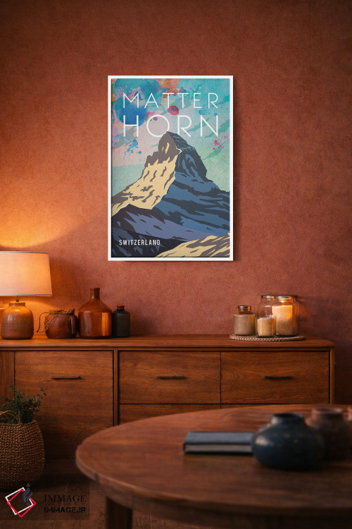 تابلو مدرن پوستر سفر به ماترهورن اثر ناتالی رایان - D2W