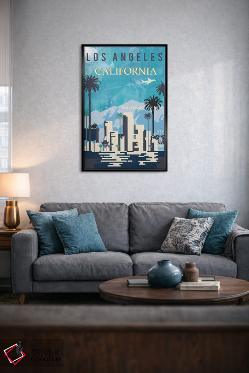 تابلو مدرن پوستر سفر به لس آنجلس اثر ناتالی رایان - D5B