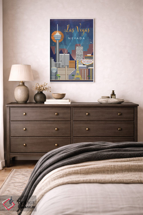 تابلو مدرن پوستر سفر به لاس وگاس اثر ناتالی رایان - D2W