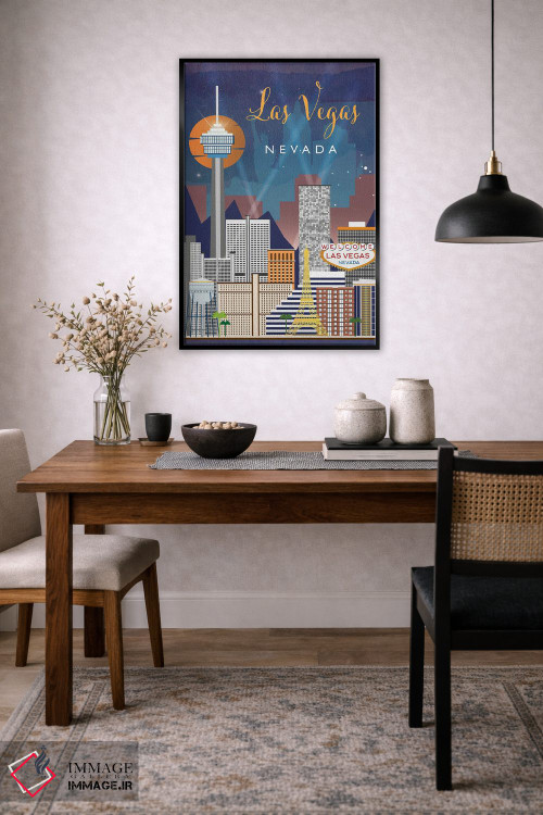 تابلو مدرن پوستر سفر به لاس وگاس اثر ناتالی رایان - D4B