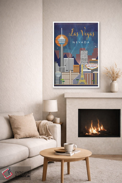 تابلو مدرن پوستر سفر به لاس وگاس اثر ناتالی رایان - D6W