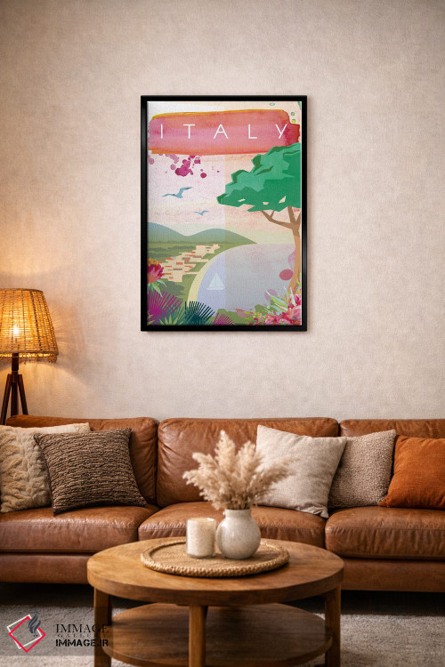 تابلو مدرن پوستر سفر به ایتالیا اثر ناتالی رایان - D4B