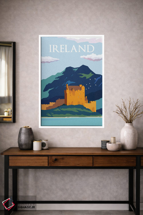 تابلو مدرن پوستر سفر به آسمان های آبی ایرلند اثر ناتالی رایان - D1W