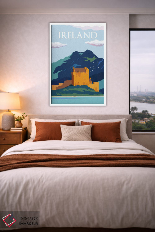 تابلو مدرن پوستر سفر به آسمان های آبی ایرلند اثر ناتالی رایان - D3W