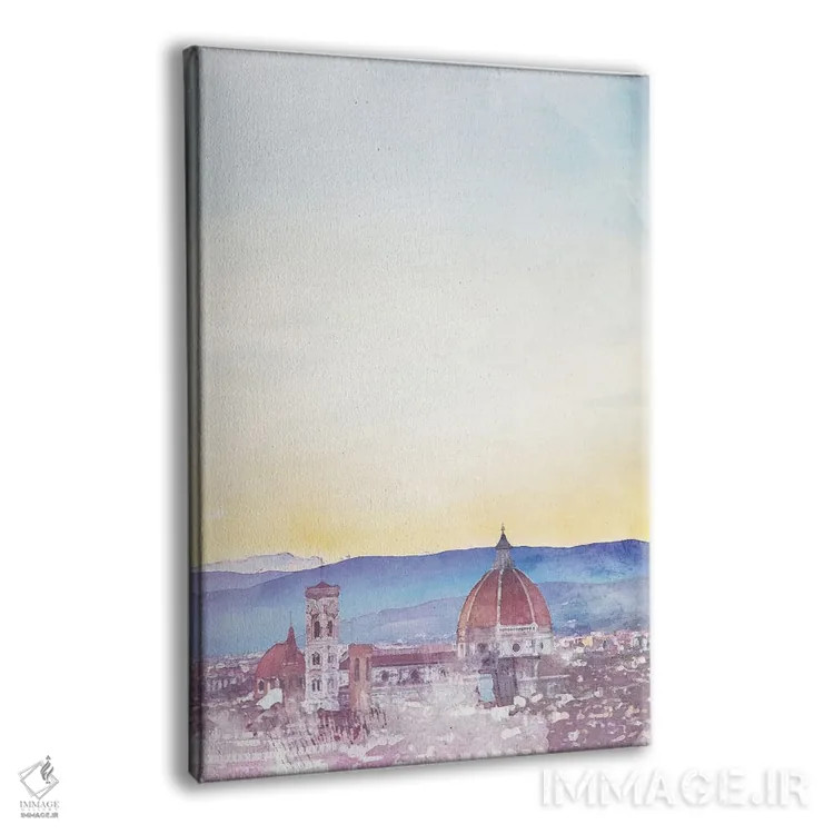 تابلو مینیمال پوستر سفر به فلورانس اثر ناتالی رایان - نمای پرسپکتیو محصول