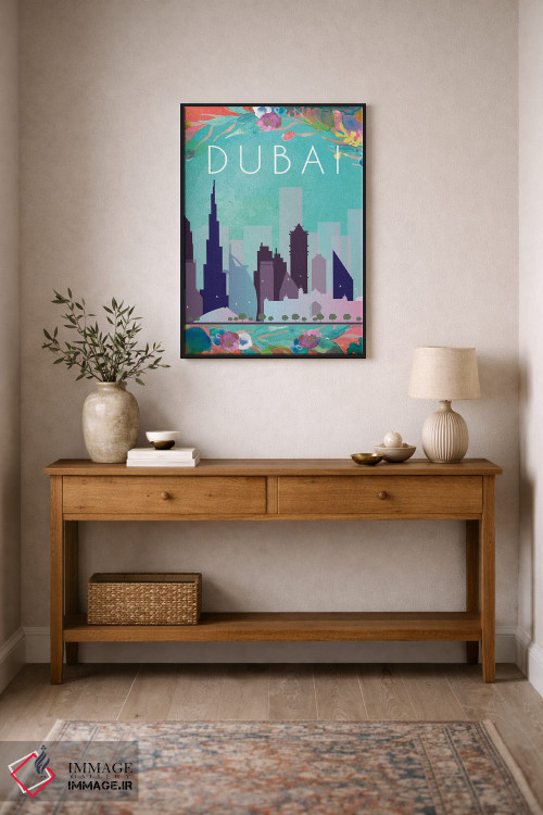 تابلو مدرن پوستر سفر به دبی اثر ناتالی رایان - D2B