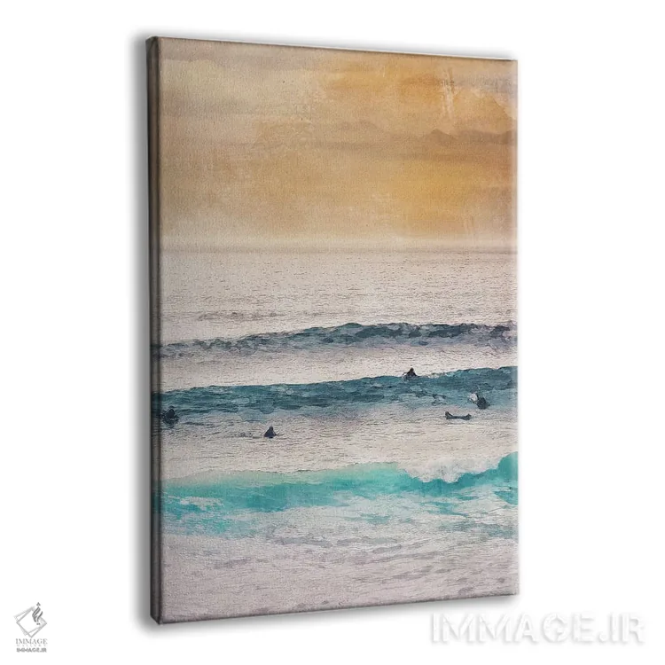 تابلو دکوراتیو زمان موج سواری اثر ناتالی رایان - نمای پرسپکتیو محصول
