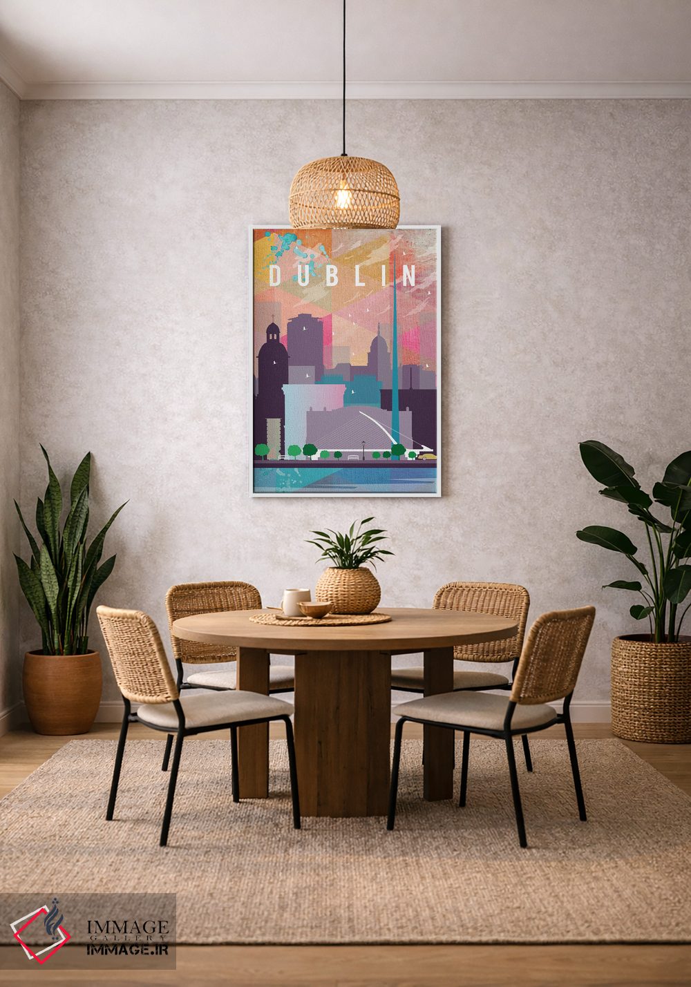 تابلو مدرن پوستر سفر به دوبلین اثر ناتالی رایان - D3W