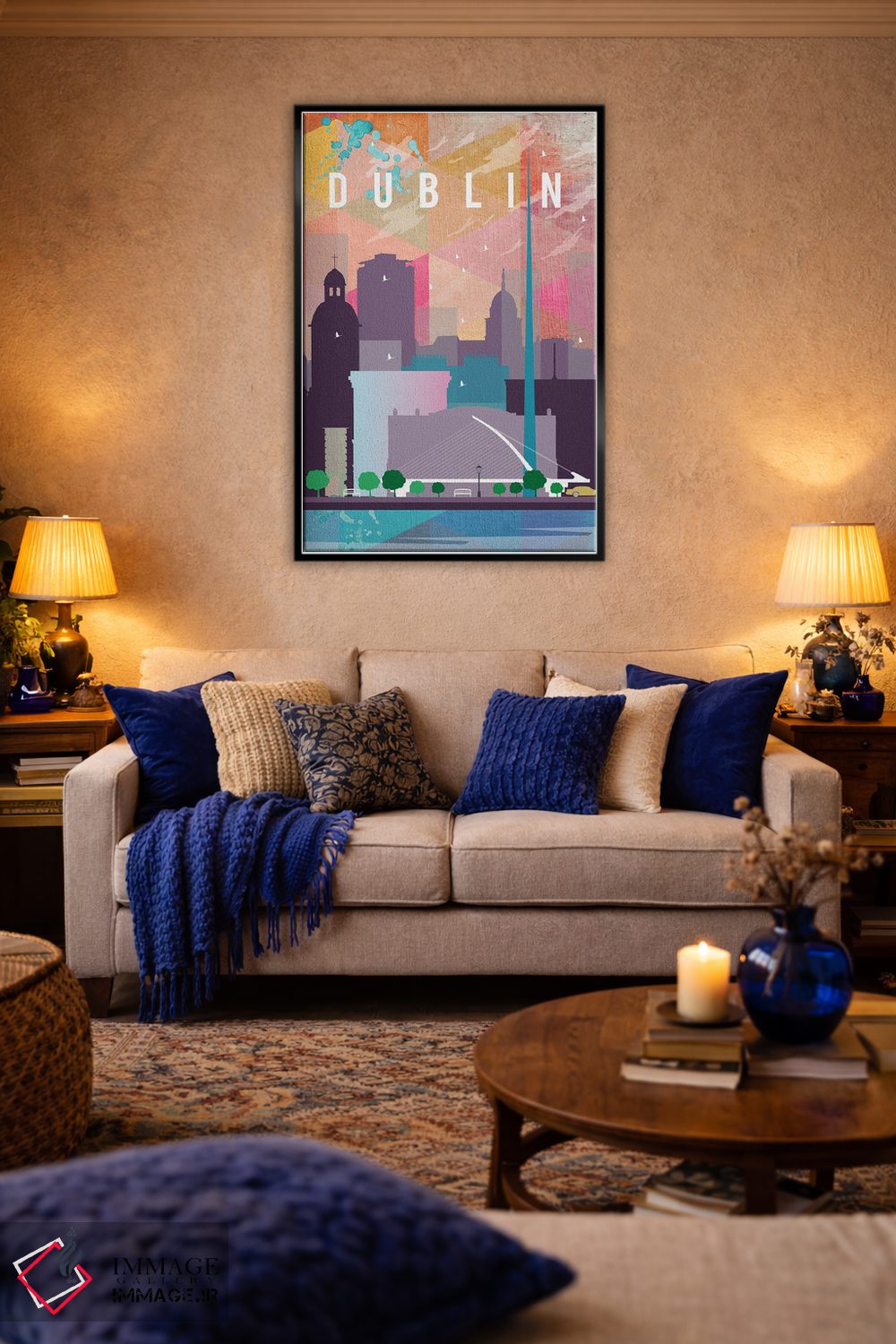 تابلو مدرن پوستر سفر به دوبلین اثر ناتالی رایان - D4B