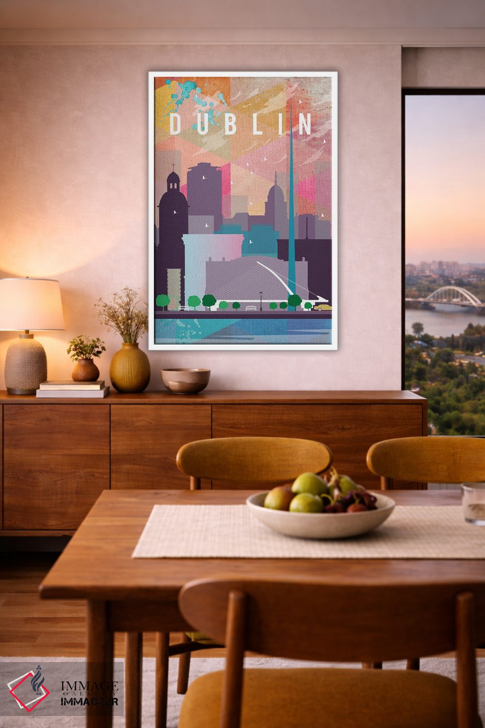 تابلو مدرن پوستر سفر به دوبلین اثر ناتالی رایان - D6W