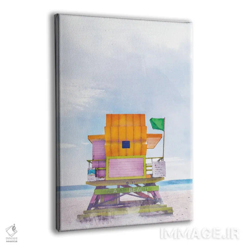 تابلو دکوراتیو پوستر سفر به میامی ۲ اثر ناتالی رایان - نمای پرسپکتیو محصول