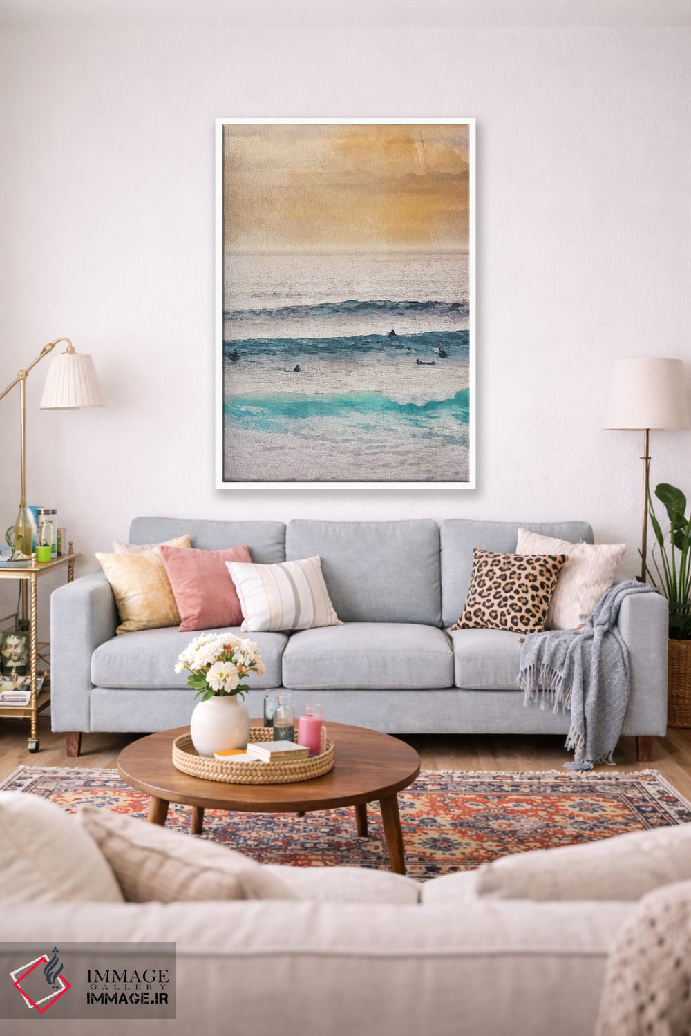 تابلو دکوراتیو زمان موج سواری اثر ناتالی رایان - D1W