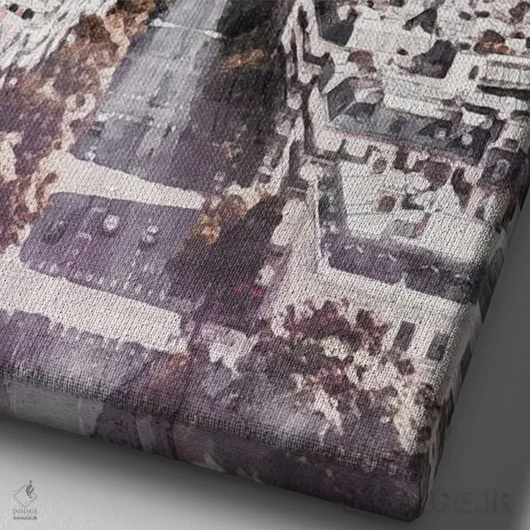 تابلو دکوراتیو پوستر سفر به شهر پاریس اثر ناتالی رایان - نمای نزدیک بافت بوم