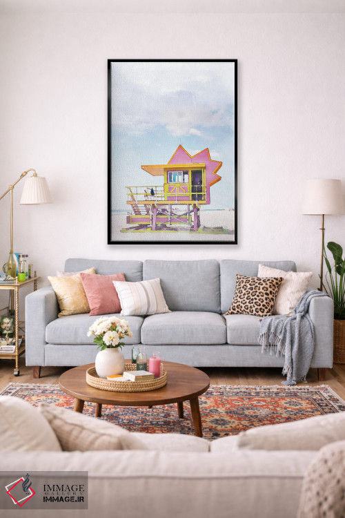 تابلو دکوراتیو پوستر سفر به میامی اثر ناتالی رایان - D1B