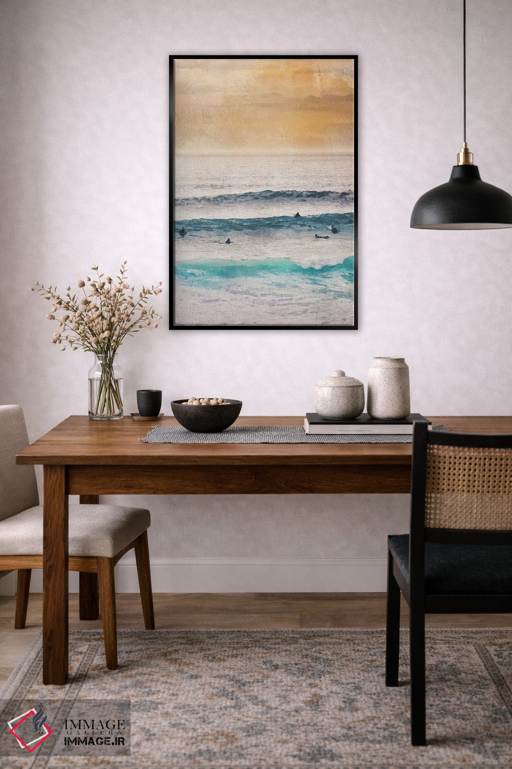 تابلو دکوراتیو زمان موج سواری اثر ناتالی رایان - D5B