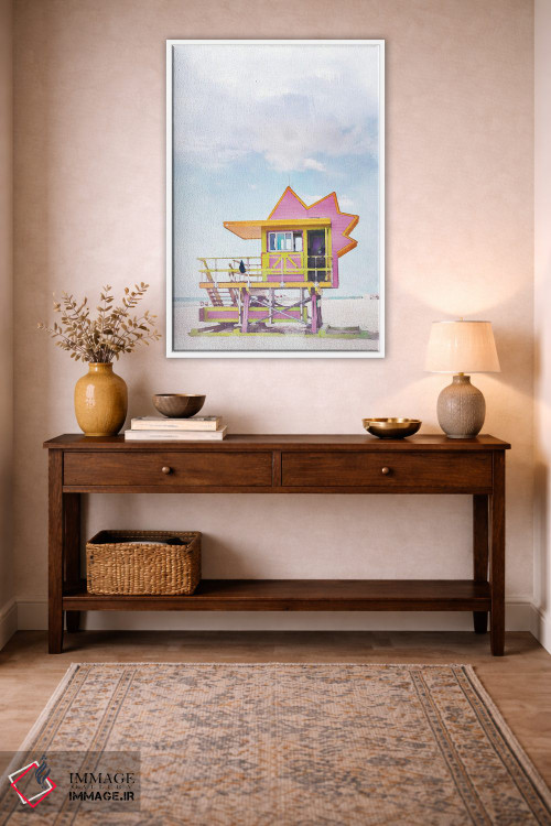 تابلو دکوراتیو پوستر سفر به میامی اثر ناتالی رایان - D2W