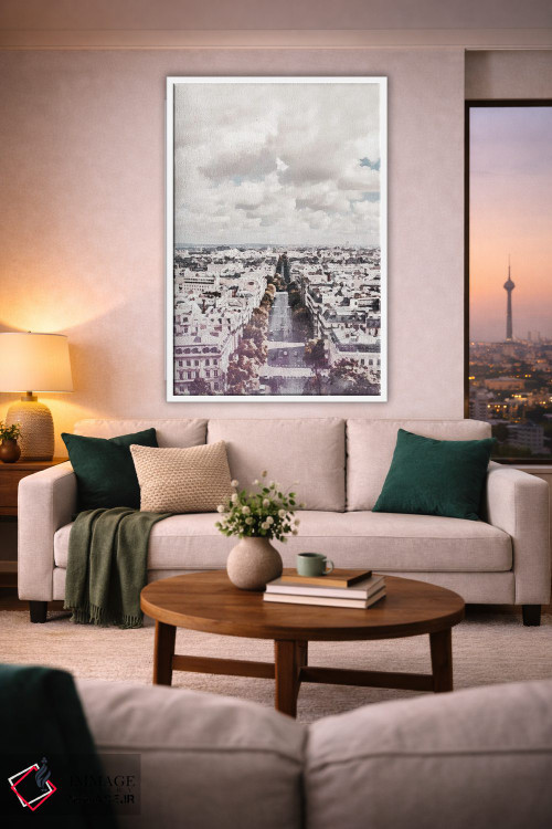 تابلو دکوراتیو پوستر سفر به شهر پاریس اثر ناتالی رایان - D2W