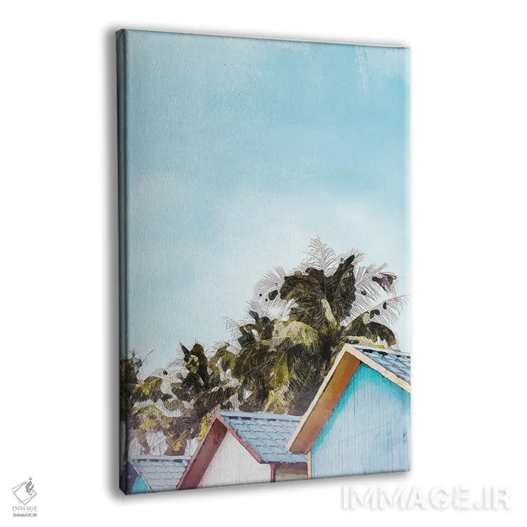 تابلو دکوراتیو پوستر کلبه ساحلی جامائیکا اثر ناتالی رایان - نمای پرسپکتیو محصول