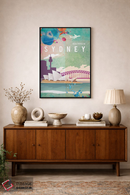 تابلو مدرن پوستر سفر به سیدنی اثر ناتالی رایان - D1B