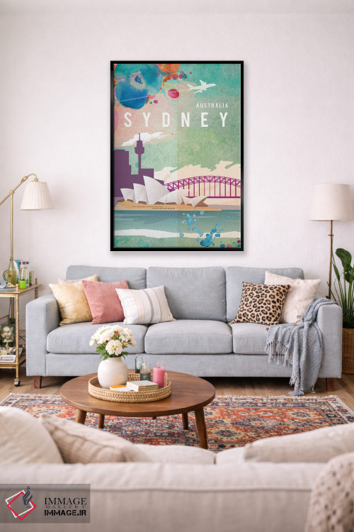 تابلو مدرن پوستر سفر به سیدنی اثر ناتالی رایان - D2B