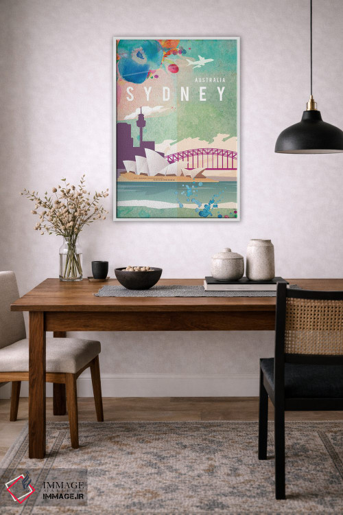 تابلو مدرن پوستر سفر به سیدنی اثر ناتالی رایان - D4W