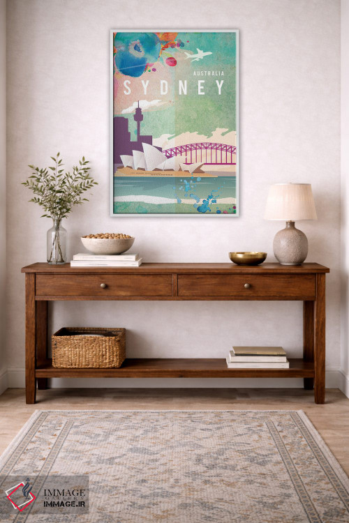 تابلو مدرن پوستر سفر به سیدنی اثر ناتالی رایان - D3W